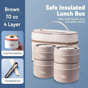 On-the-Go Gourmet - Portable Insulated Lunch Container Set