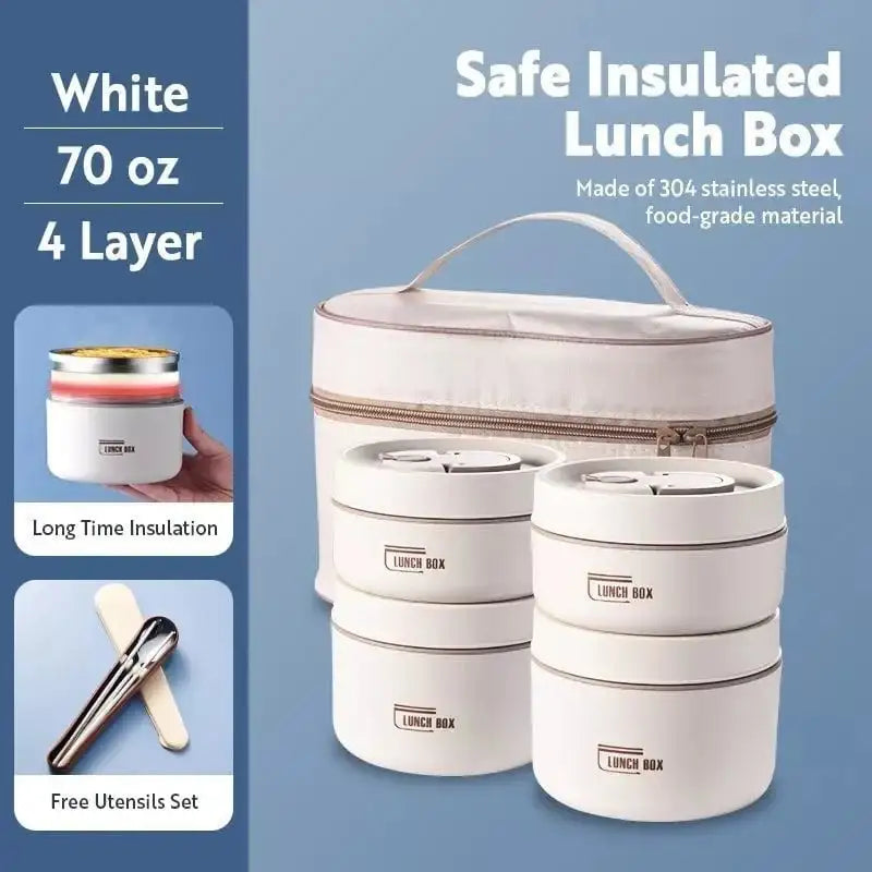 On-the-Go Gourmet - Portable Insulated Lunch Container Set